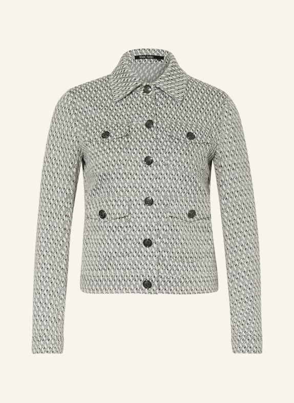 MARC AUREL Boxy jacket with glitter thread WHITE/ GRAY