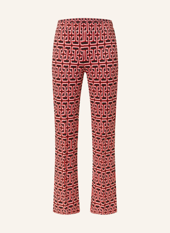 MARC AUREL Wide leg trousers RED/ BLACK/ WHITE