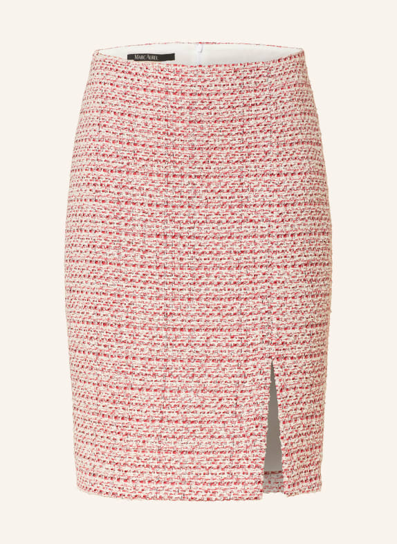 MARC AUREL Bouclé skirt RED/ ECRU/ BLACK