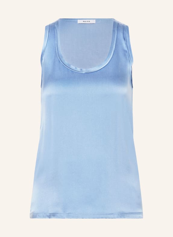 REISS Top RILEY in mixed materials BLUE