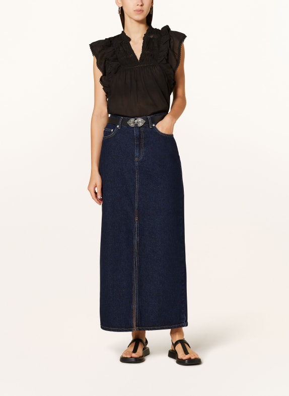 NEO NOIR Blouse-top JAYLA met kant en ruches ZWART