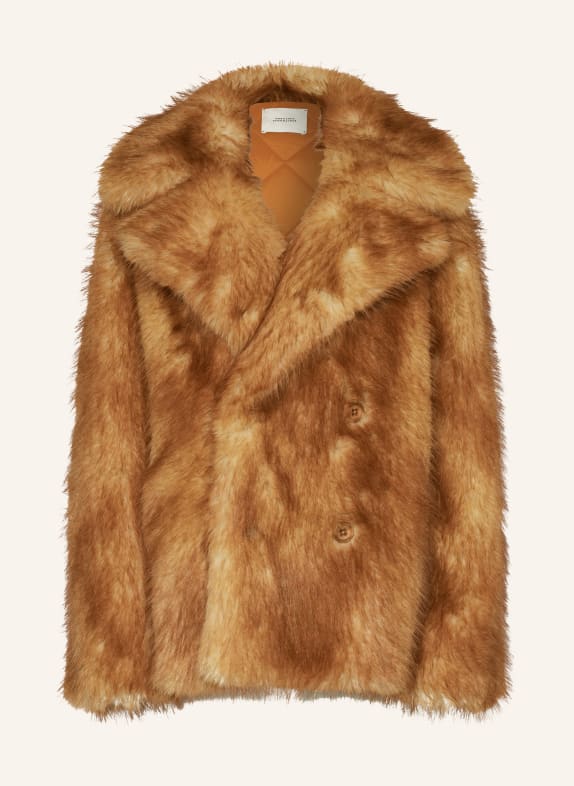 DOROTHEE SCHUMACHER Faux fur jacket URBAN JUNGLE BROWN