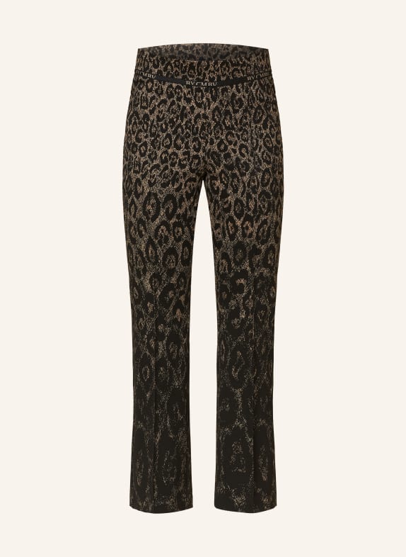 CAMBIO Jersey pants RANEE BLACK/ LIGHT BROWN