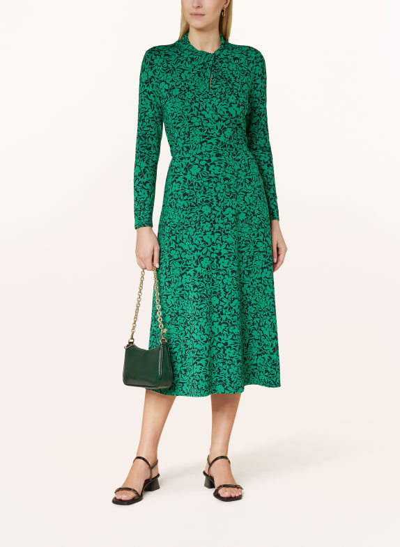 HOBBS Jersey dress YASMIN with cut-out GREEN/ BLACK
