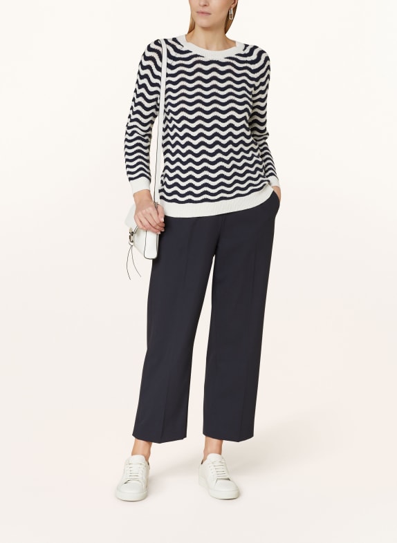 HOBBS Trui LULU WIT / DONKERBLAUW