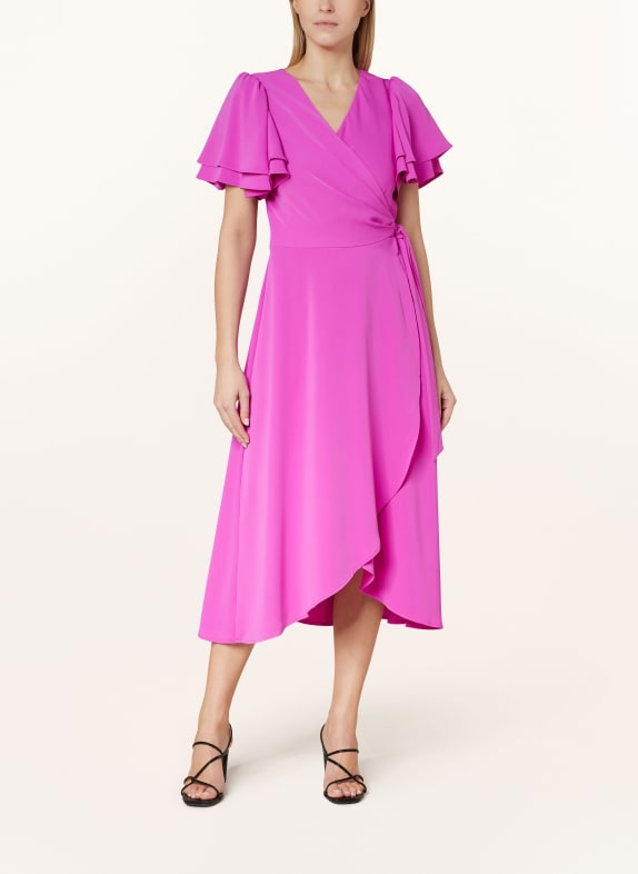 Phase Eight Wrap dress GIAN with frills NEON PURPLE