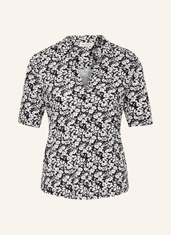 Marc O'Polo Shirt blouse made of jersey BLACK/ WHITE