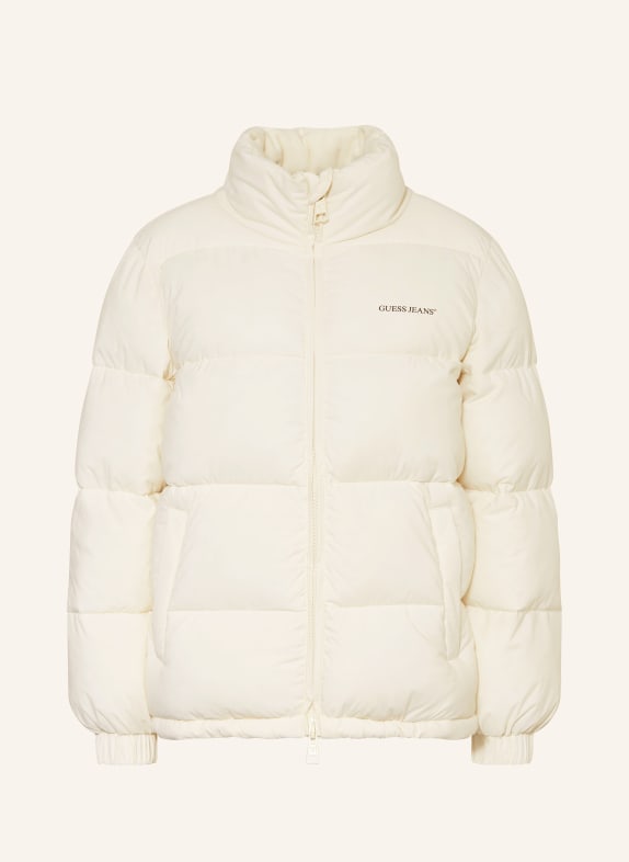 GUESS JEANS Quilted jacket ECRU
