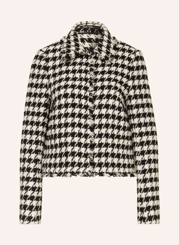 MARC AUREL Bouclé jacket BLACK/ ECRU