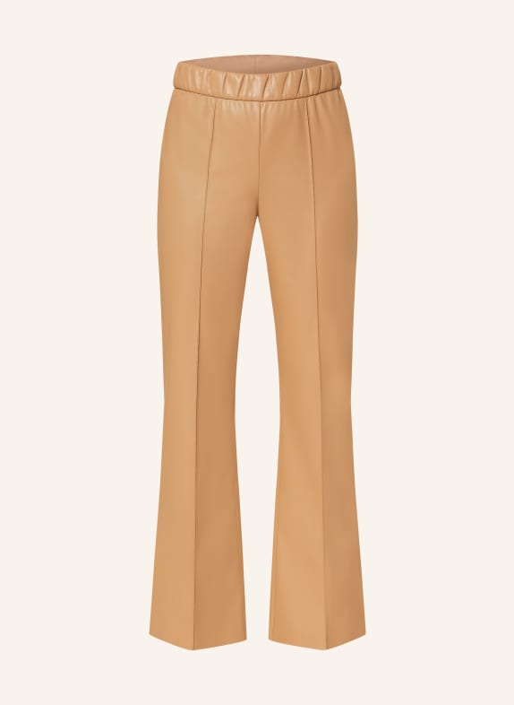 MARC AUREL Pants in leather look CAMEL