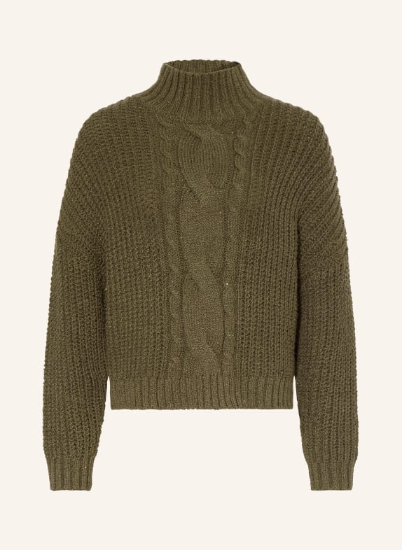 MARC AUREL Pouzdrové šaty s flitry KHAKI