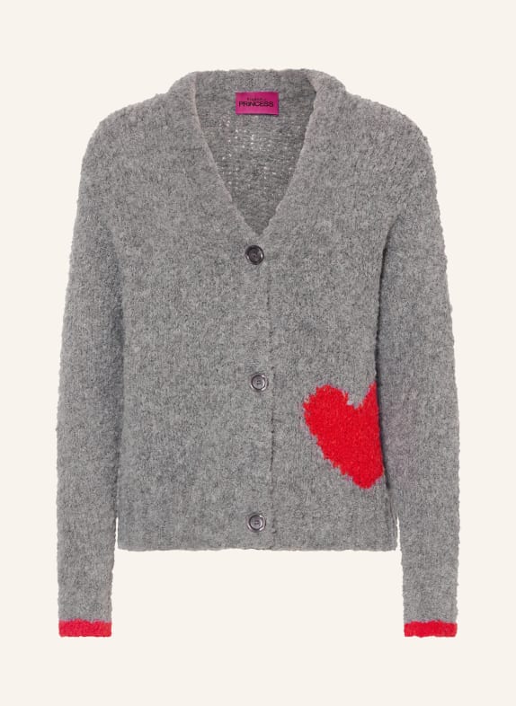 FrogBox Strickjacke mit Alpaka GRAU