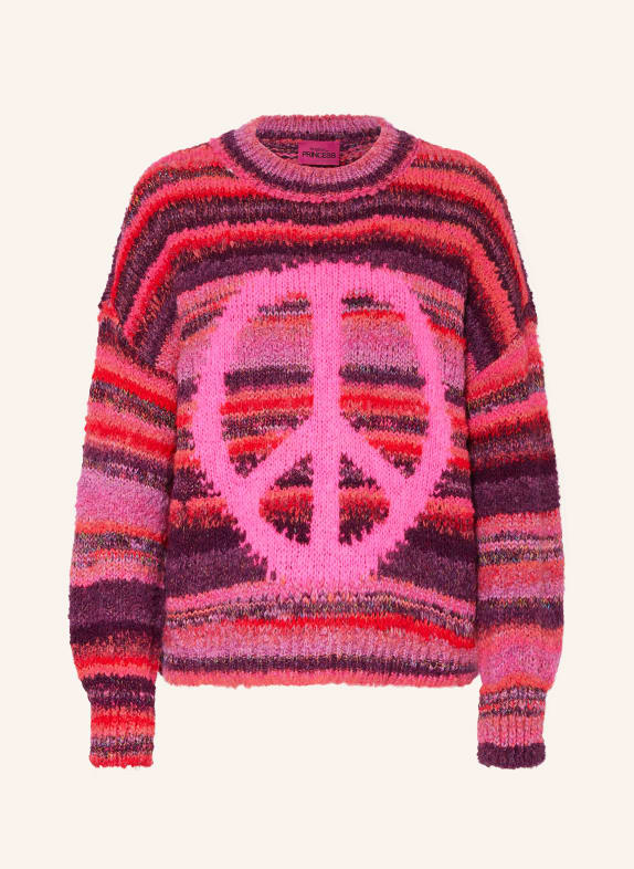 FrogBox Pullover NEONPINK/ DUNKELLILA/ ALTROSA