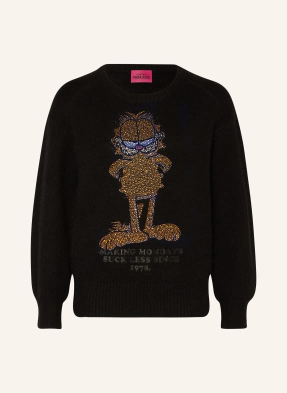FrogBox Pullover mit Schmucksteinen SCHWARZ