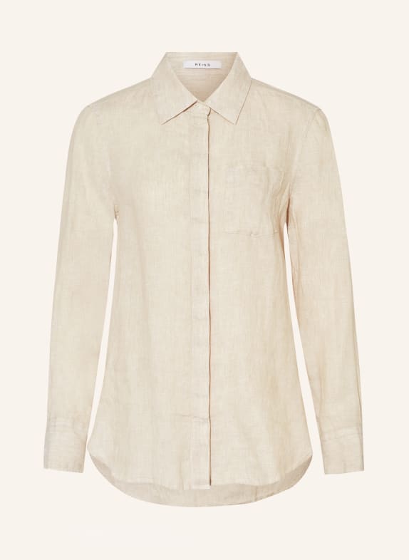 REISS Shirt blouse BELLE made of linen CREAM