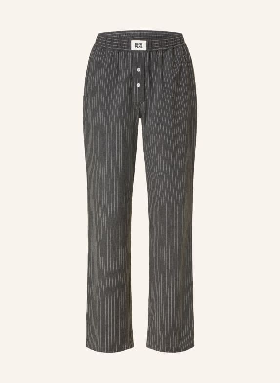 black palms Wide leg trousers BRINO DARK GRAY/ WHITE