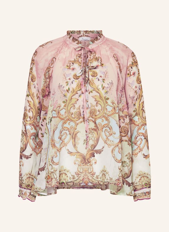Princess GOES HOLLYWOOD Blusenshirt aus Seide mit Rüschen HELLROT/ CREME/ DUNKELGELB