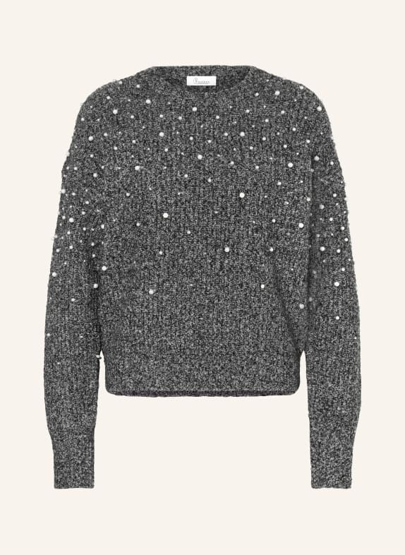 Princess GOES HOLLYWOOD Pullover mit Zierperlen DUNKELGRAU