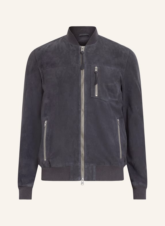 ALLSAINTS Leather jacket KAIRO DARK GRAY