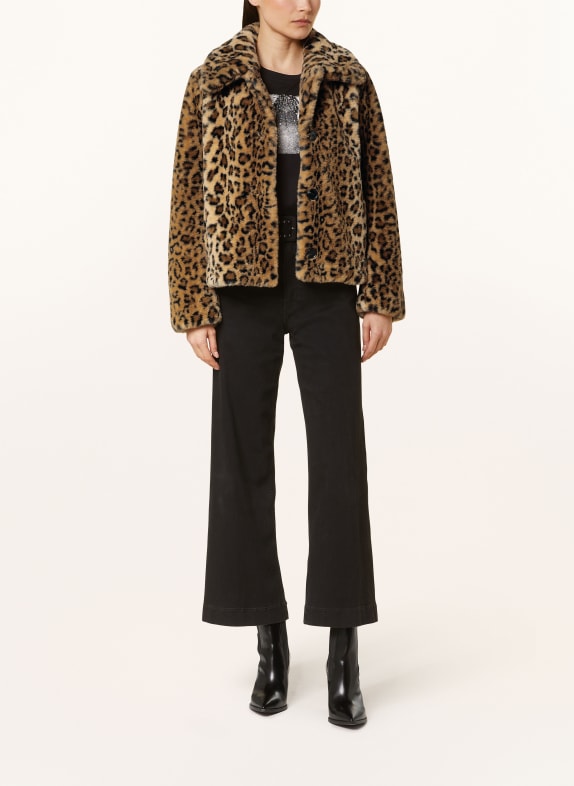 GUESS Kunstfell-Jacke CECILE BRAUN/ DUNKELBRAUN