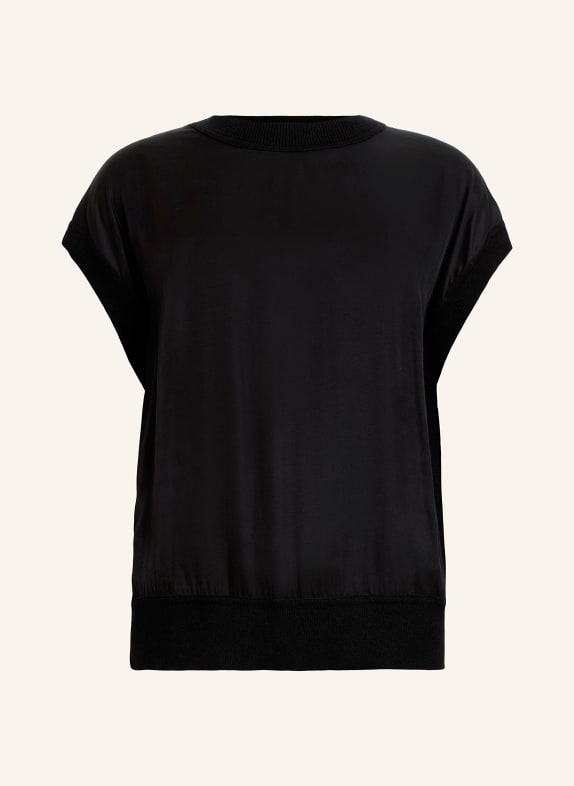 ALLSAINTS T-shirt MARTI in mixed materials BLACK