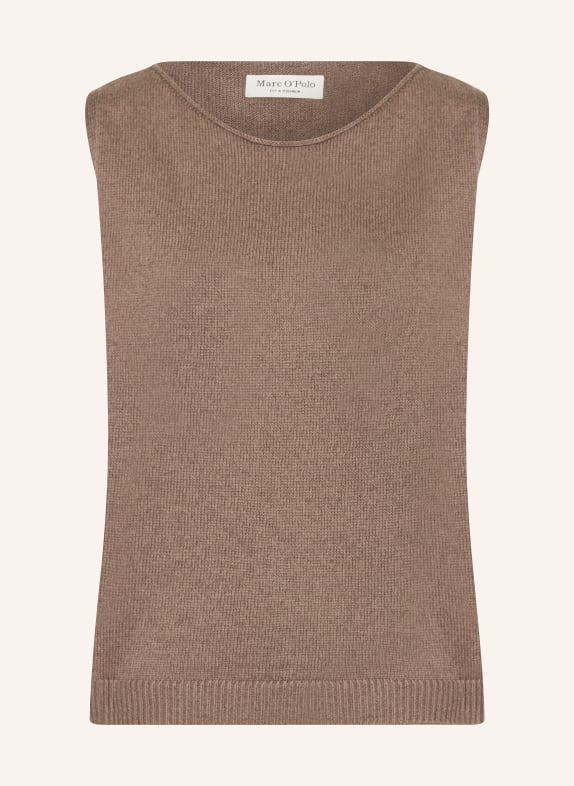 Marc O'Polo Knit top with linen BROWN