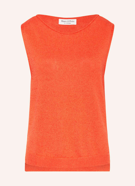 Marc O'Polo Knit top with linen ORANGE
