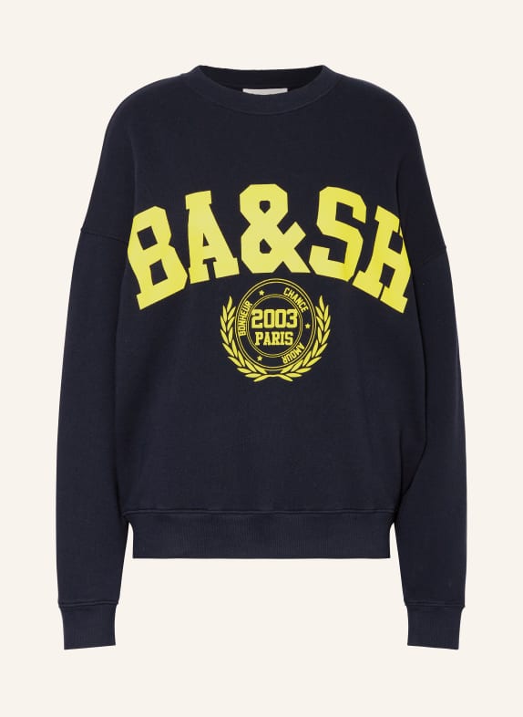 ba&sh Oversized-Sweatshirt BENJAMIN DUNKELBLAU/ GELB