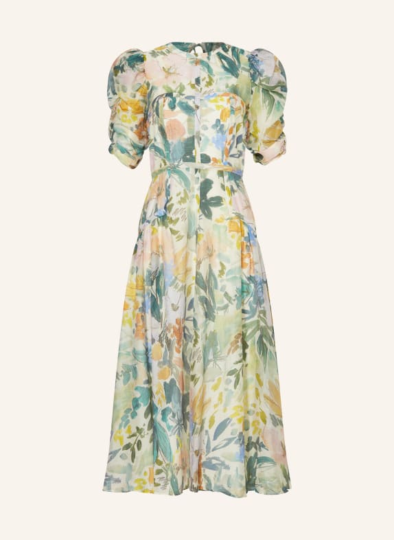 TED BAKER Dress MINCIA with cut-out ECRU/ GREEN/ PINK