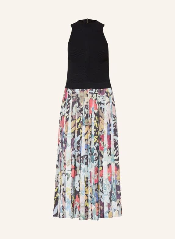 TED BAKER Dress CORINO in mixed materials BLACK/ GREEN