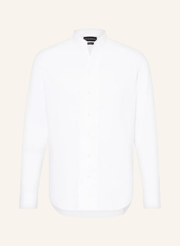 EMPORIO ARMANI Shirt modern fit with stand-up collar WHITE