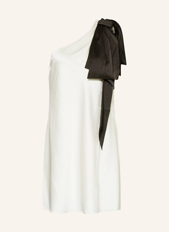 TED BAKER One-shoulder dress MIDORI in satin CREAM/ BLACK