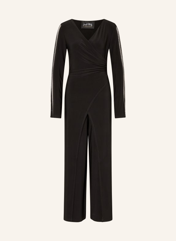 Joseph Ribkoff SIGNATURE Jersey-Jumpsuit mit Schmucksteinen SCHWARZ