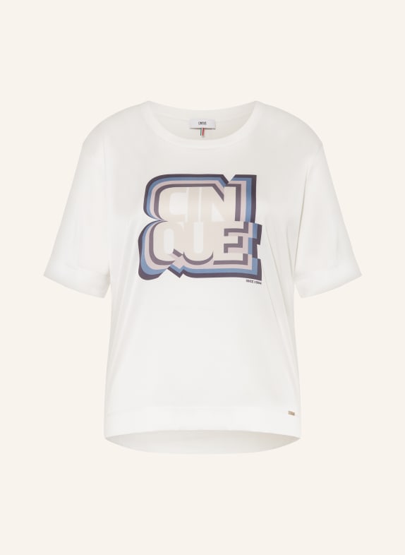 CINQUE T-Shirt CIILIDA im Materialmix WEISS/ SCHWARZ/ BLAU