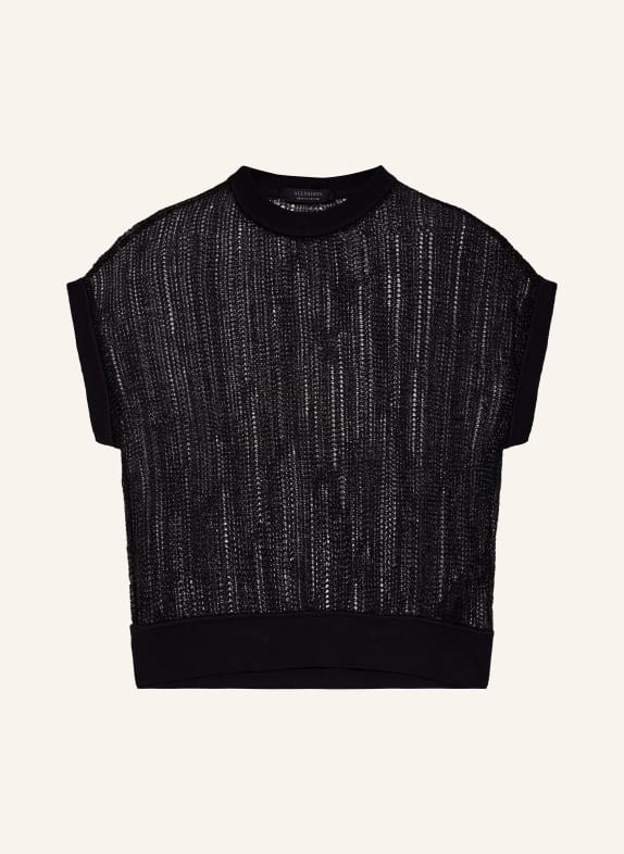ALLSAINTS Knit shirt GIANA with glitter thread BLACK
