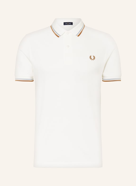 FRED PERRY Piqué poloshirt M3600 straight fit CREAM/ BROWN/ MINT