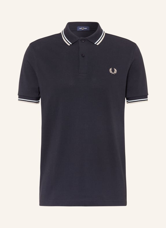 FRED PERRY Piqué poloshirt M3600 straight fit DARK BLUE/ MINT/ GRAY