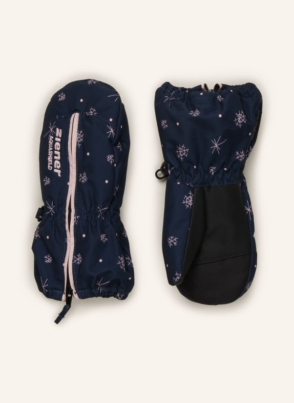 Ziener Skihandschuhe LANGELO AS® MINIS DUNKELBLAU/ HELLROSA