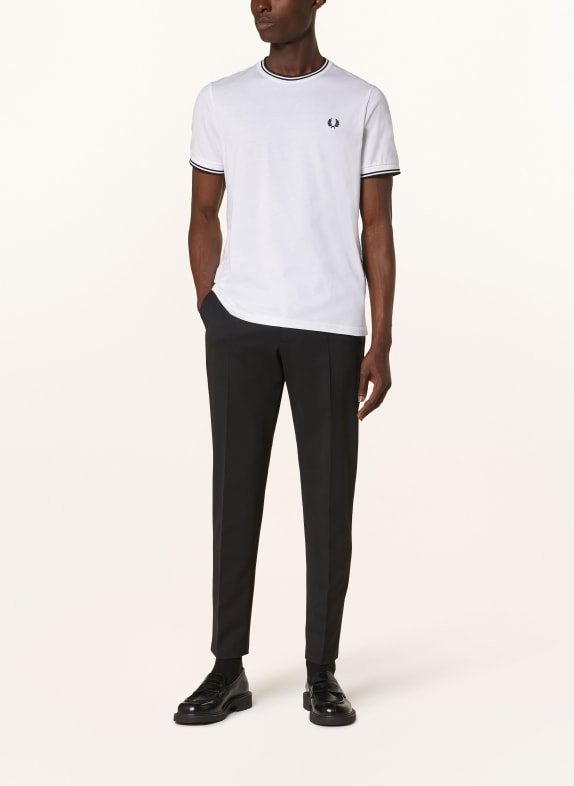 FRED PERRY T-shirt WIT / BLAUW
