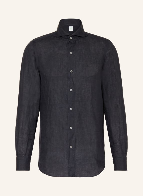 FINAMORE 1925 Linen shirt TOKYO slim fit BLACK