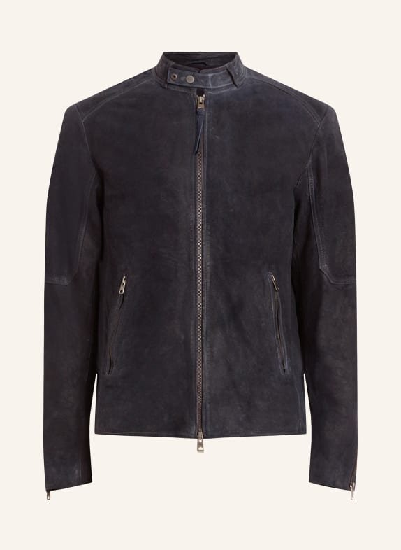 ALLSAINTS Leather jacket CORA DARK BLUE