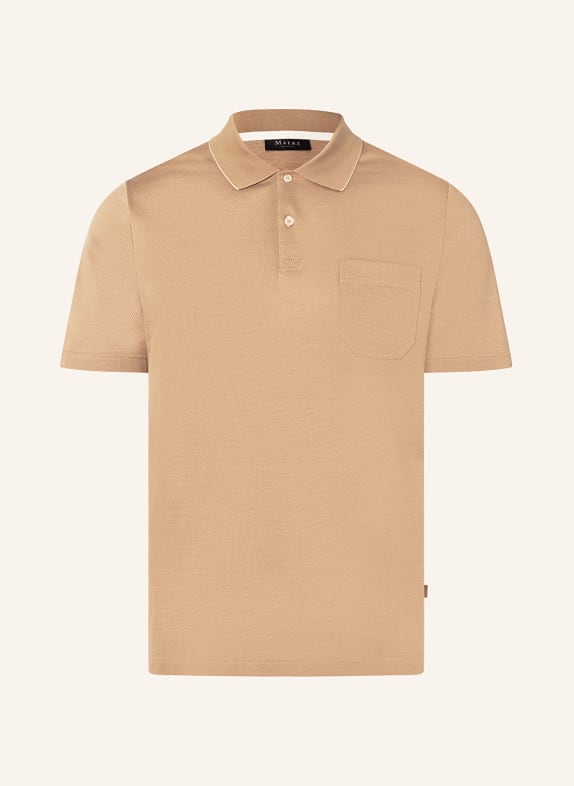 MAERZ MUENCHEN Jersey polo shirt LIGHT BROWN