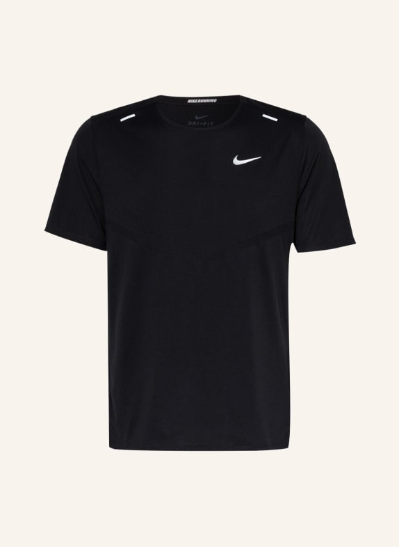 Nike Běžecké tričko RISE 365 ČERNÁ