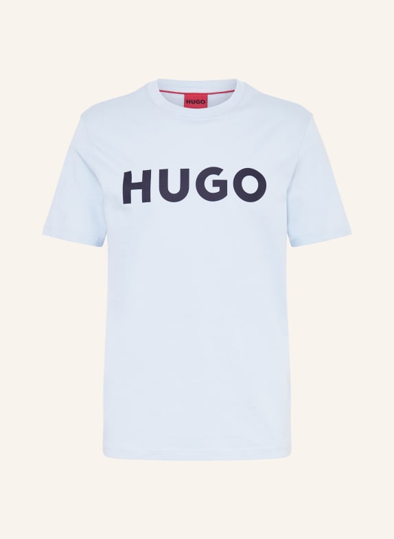 HUGO T-shirt DULIVIO JASNONIEBIESKI/ CZARNY