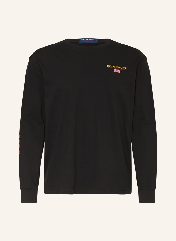 POLO SPORT Long sleeve shirt BLACK/ YELLOW/ RED