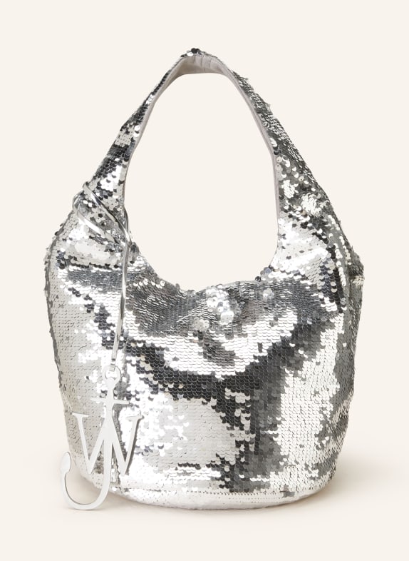JW ANDERSON Shopper TOTE MINI with sequins SILVER