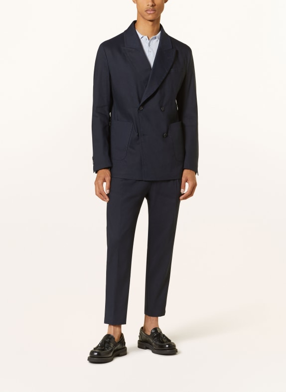 DRYKORN Anzughose CHASY Extra Slim Fit mit Leinen DUNKELBLAU
