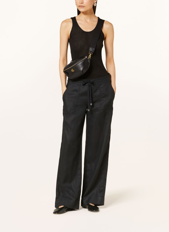 LAUREN RALPH LAUREN Linnen broek ZWART