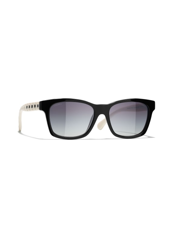 CHANEL Rectangular sunglasses 1656S6 - BLACK/ GRAY GRADIENT