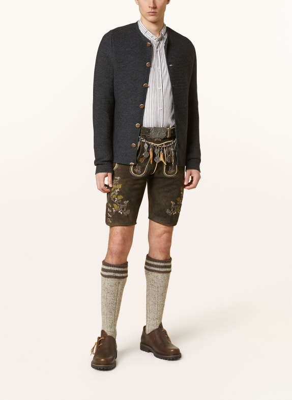 HIRSCHER Trachten lederhosen FREISING DARK GREEN